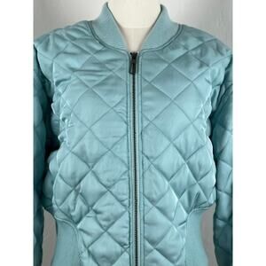 NWT 11 Honore Powder Blue Quilted Crop Jacket (Womens: 16)